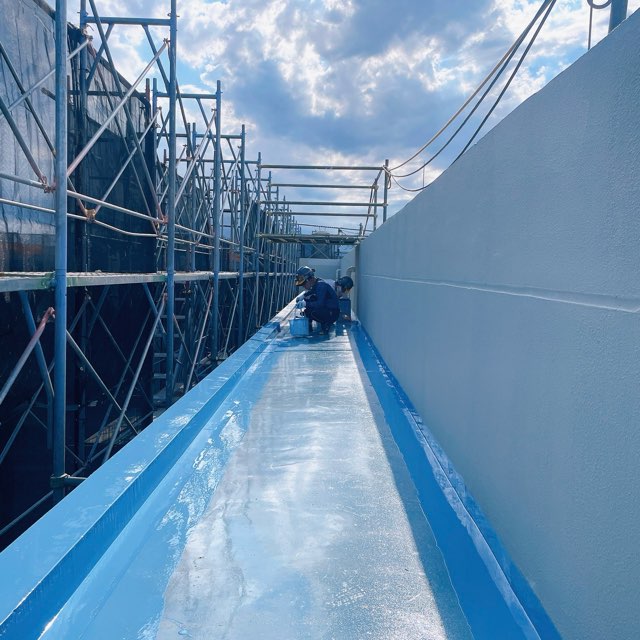 越谷マンション　ウレタン防水工事